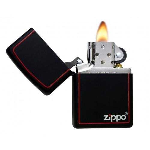 Zippo218ZB-Reg Black-Z-BRDR
