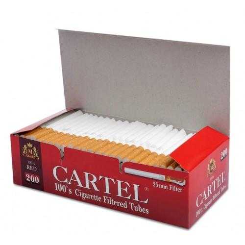 Сигаретные гильзы Cartel - 100s (25мм) - RED - 200 шт