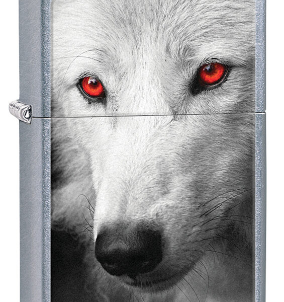 Street chrome red eyed wolf lighter