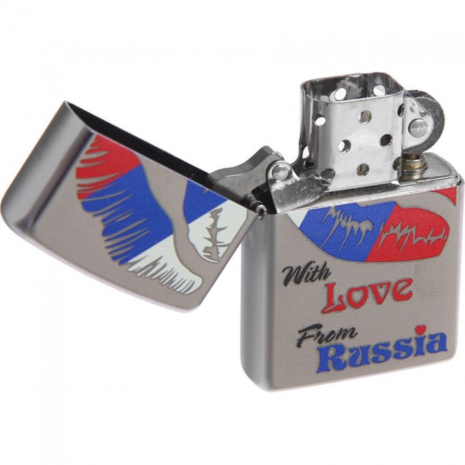ZIPPO 205 – WITH LOVE FROME RUSSIA – SATIN CHROME